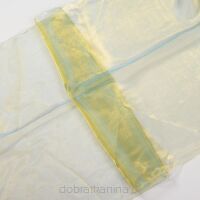 Organza niebieska + złoty